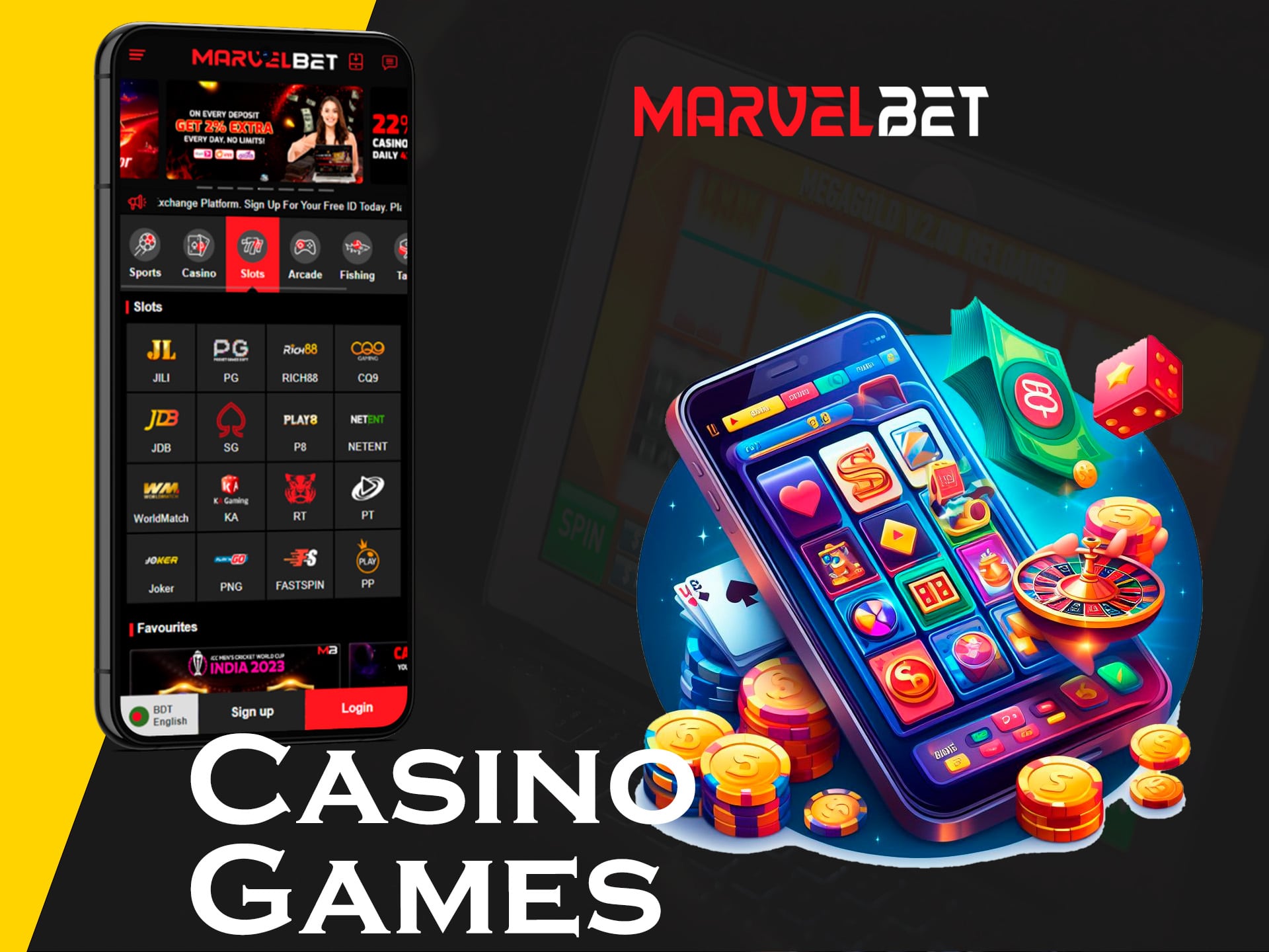 casino games in marvelbet app